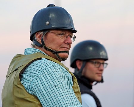 Bill and Riley Mott ahead of the 2024 Kentucky Derby at Churchill Downs