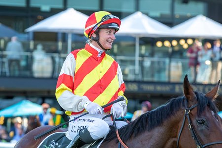 Coco Sun and Jamie Kah after winning the South Australian Derby at Morphettville