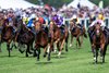 Haatem (James Doyle,red cap) wins the Jersey Stakes from Kikkuli (right)
Ascot 22.6.24 Pic: Edward Whitaker