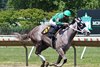 Aguas De Cristal #6 with Jairo Rendon riding breaks her maiden at Monmouth Park Racetrack in Oceanport, NJ on Sunday June 16, 2024.  Aguas De Cristal is the first winner for Volatile.   Photo By Bill Denver/EQUI-PHOTO