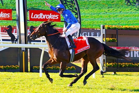 Godolphin’s Broadsiding Headlines Randwick Guineas