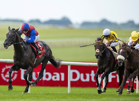  Los Angeles and Ryan Moore winning the Irish Derby at the Curragh