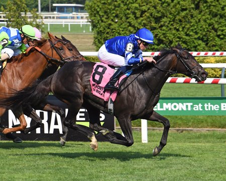 Cinderella's Dream wins the Belmont Oaks Invitational Stakes at Aqueduct Racetrack