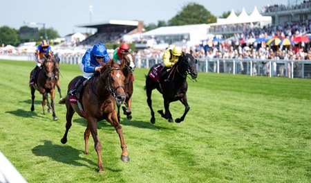 Notable Speech wins the Sussex Stakes at Goodwood Racecourse