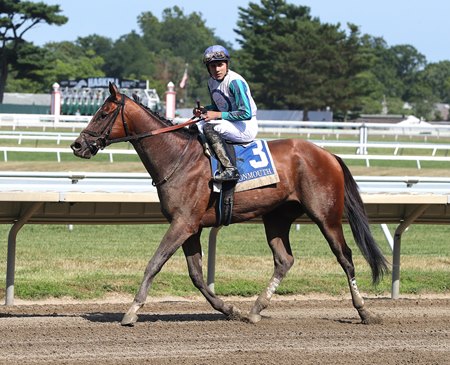 Book'em Danno after his win in the 2024 Jersey Shore Stakes at Monmouth Park