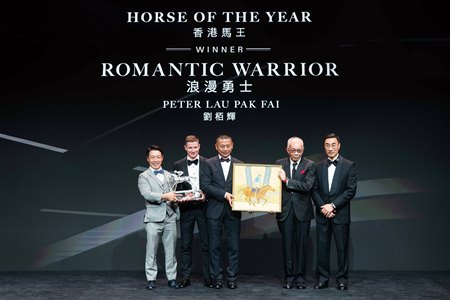 Connections of Romantic Warrior accepted honors as Hong Kong's Horse of the Year