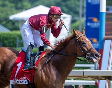 Nakatomi wins the Alfred G. Vanderbilt Handicap at Saratoga Race Course