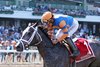 Scalable #1 with Paco Lopez riding won the $250,000 Grade III Monmouth Oaks at Monmouth Park Racetrack in Oceanport, NJ on Saturday July 27, 2024.  Photo by Juilia Sebastianelli/EQUI-PHOTO