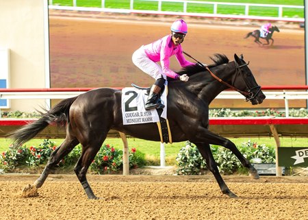 Midnight Mammoth and rider Armando Ayuso win the Cougar II Stakes at Del Mar