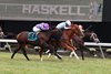 Get Smokin #3  with Fernando De La Cruz riding won the $600,000 G2T United Nations Stakes at Monmouth Park Racetrack in Oceanport, NJ on Saturday July 20, 2024.  Photo By Bill Denver/EQUI-PHOTO