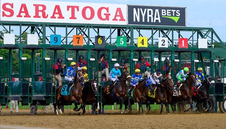 Racing at Saratoga Race Course