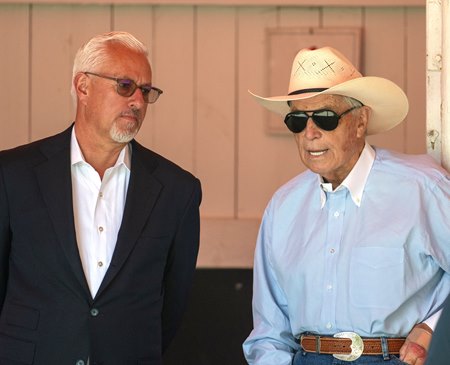 Todd Pletcher (left) with D. Wayne Lukas