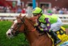 Carl Spackler and Tyler Gaffalione win the G1 Fourstardave Stakes, Saratoga Racecourse, Saratoga Springs, NY, Aug 11, 2024,  Javier Molina