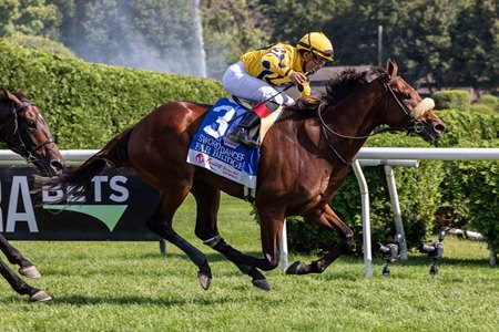 Far Bridge wins the Sword Dancer Stakes at Saratoga Race Course