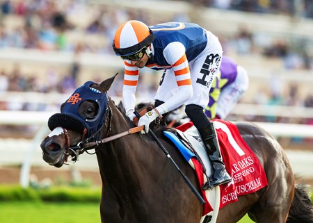 Iscreamuscream wins Del Mar Oaks with jockey Hector Berrios aboard.