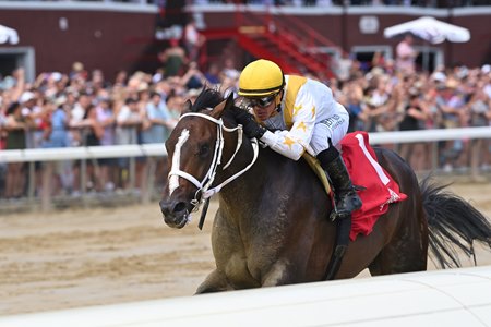 Ferocious wins a maiden race last summer at Saratoga Race Course