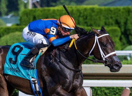 The Queens M G wins the Adirondack Stakes at Saratoga Race Course