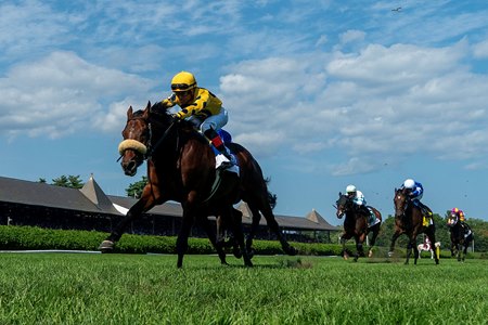 Far Bridge wins the Sword Dancer Stakes at Saratoga Race Course