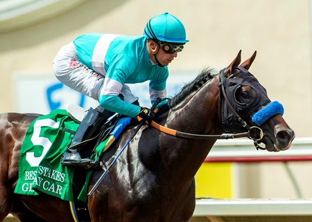 Getaway Car is 2-for-2, including a big win in the Best Pal Stakes (pictured) at Del Mar