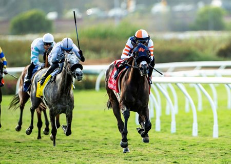 Iscreamuscream wins the Del Mar Oaks at Del Mar