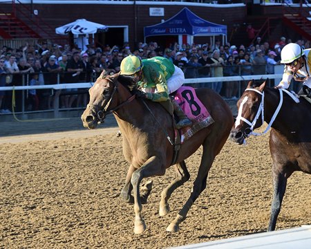 Chancer McPatrick wins the 2024 Hopeful Stakes at Saratoga Race Course