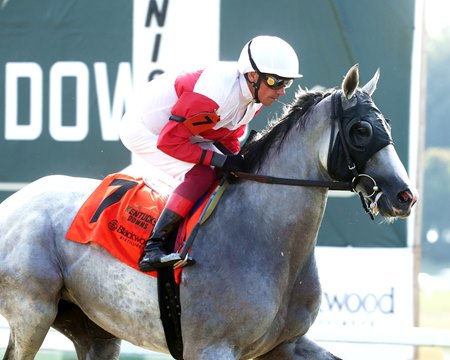 Limited Liability wins the Nashville Gold Cup Stakes at Kentucky Downs