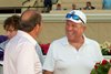Co-owners Mike Pegram, right, and Karl Watson, left, celebrate Gaming&#39;s victory in the Grade I, $300,000 Del Mar Futurity, Sunday, September 8, 2024 at Del Mar Thoroughbred Club, Del Mar CA.
&#169; BENOIT PHOTO