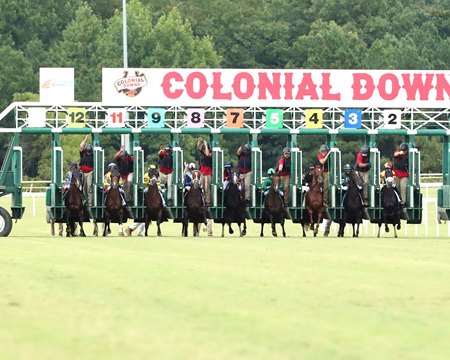 The start of the 2024 Virginia Derby at Colonial Downs