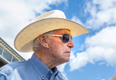 Trainer D. Wayne Lukas in 2024 at Saratoga Race Course