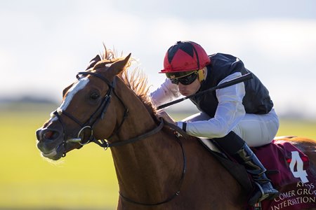 Kyprios and Ryan Moore win the Irish St Leger at the Curragh