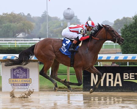 Ways and Means wins the 2024 Gallant Bloom Stakes at Aqueduct Racetrack 