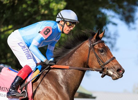 May Day Ready wins the Jessamine Stakes at Keeneland