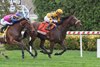 Far Bridge wins the 2024 Joe Hirsch Turf Classic Stakes at Aqueduct Racetrack