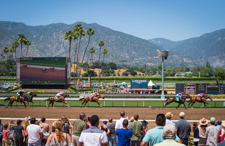 Racing at Santa Anita Park