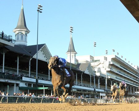 Sovereignty wins the Street Sense Stakes at Churchill Downs