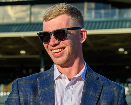 Trainer Will Walden after Minaret Station won the Bourbon Stakes at Keeneland