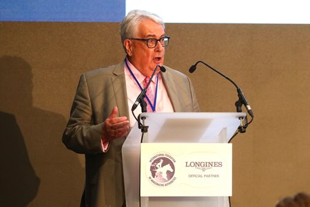 Frank Clarke presents at the International Conference of Horseracing Authorities Oct. 7 in Paris