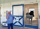 Kenny McPeek with Ma&#39;am, dam of Mystik Dan at Magdalena Farm