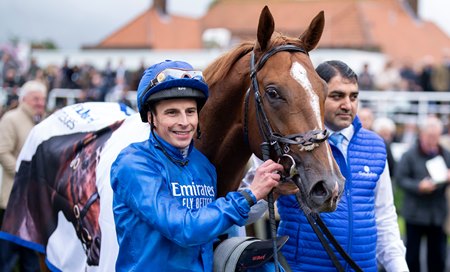 Shadow of Light with William Buick after The Dewhurst at Newmarket Racecourse