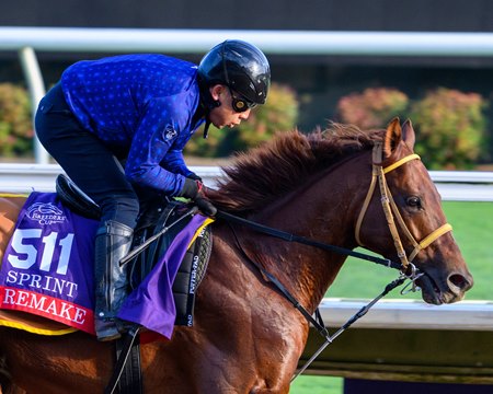 Remake prepares Oct. 27 at Del Mar for a start in the Breeders' Cup Sprint