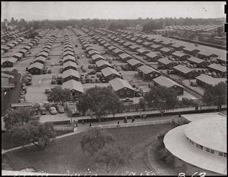 The Santa Anita Assembly Center in 1942 at Santa Anita Park