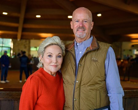 Kim and Joey Peacock at the Keeneland November Breeding Stock Sale