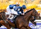 Henri Matisse with Ryan Moore wins the Juvenile Turf (G1T) at Del Mar Racetrack in Del Mar, CA on November 1, 2024.