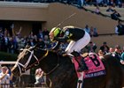 Soul of an Angel and Drayden Van Dyke win the Filly &amp; Mare Sprint (G1) at Del Mar Racetrack in Del Mar, CA on November 2, 2024.