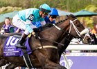 Moira with Flavien Prat wins the Filly &amp; Mare Turf (G1T) at Del Mar Racetrack in Del Mar, CA on November 2, 2024.