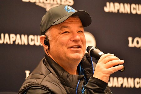 John Stewart at the Japan Cup prerace press conference in Tokyo