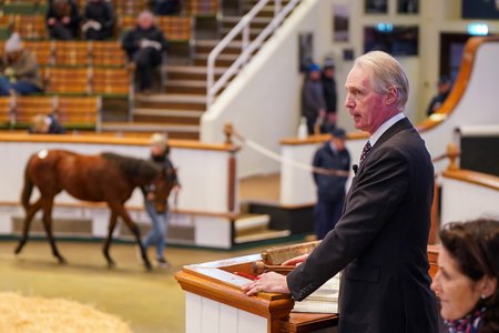 Chairman Edmond Mahony at the 2024 Tattersalls December Foal Sale