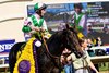 Starlust with Rossa Ryan wins the Turf Sprint (G1T) at Del Mar Racetrack in Del Mar, CA on November 2, 2024.