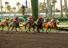 Shea Brennan and jockey Antonio Fresu, right, win the $100,000 King Glorious Stakes, Sunday, December 15, 2024 at Los Alamitos Race Course, Cypress CA.
© BENOIT PHOTO