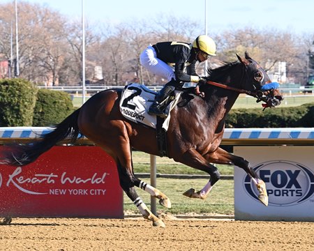 Cyclone State wins an allowance optional claiming race at Aqueduct Racetrack